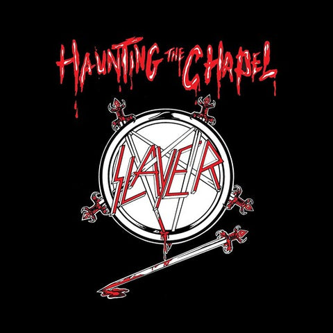Slayer - Haunting The Chapel LP (Red And White Marbled Vinyl)