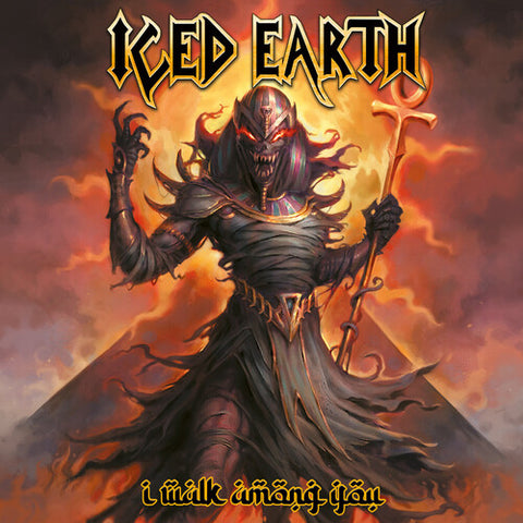 Iced Earth - I Walk Among You (Yellow w/ Red & Silver Splatter) LP