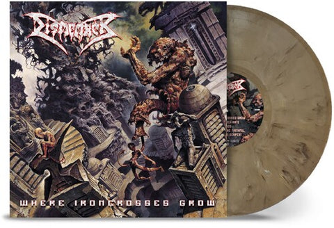 Dismember - Where Ironcrosses Grow LP (Sand Marbled Vinyl)
