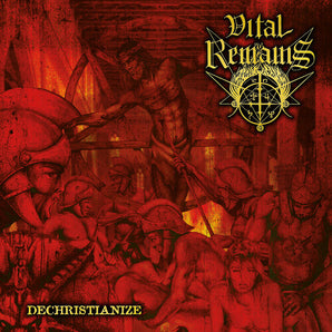 Vital Remains - Dechristianize LP (Orange Black Marble Vinyl)