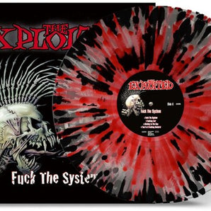 Exploited - Fuck The System 2LP (Clear with Red & Black Splatter Vinyl)