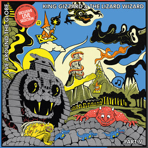 King Gizzard & The Lizard Wizard - Live Around The Globe: Part V LP (Numbered, Red & White Marble Vinyl)