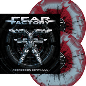 Fear Factory - Aggression 2LP (Red & Light Blue Swirl w/Black Splatter Vinyl)