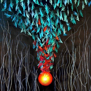 Bright Eyes - Down In The Weeds, Where The World Once Was LP (Transparent Red and Transparent Orange Vinyl)