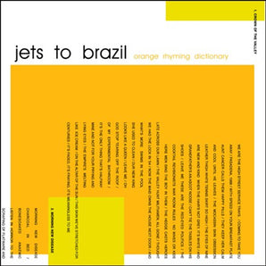 Jets To Brazil - Orange Rhyming Dictionary LP