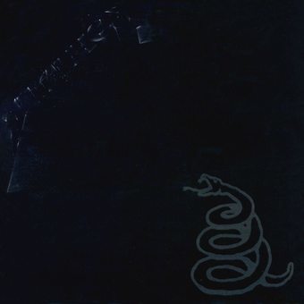 Metallica Metallica The Black Album 17.5 x 34.5 Vinilo enmarcado