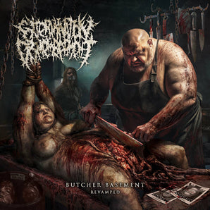 Extermination Dismemberment - Butcher Basement LP (Revamped, Clear Vinyl With Red Splatter)